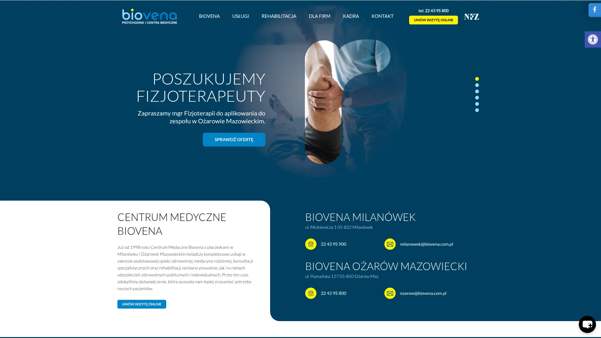 Zrzut ekranu strony Biovena Sp. z o.o.