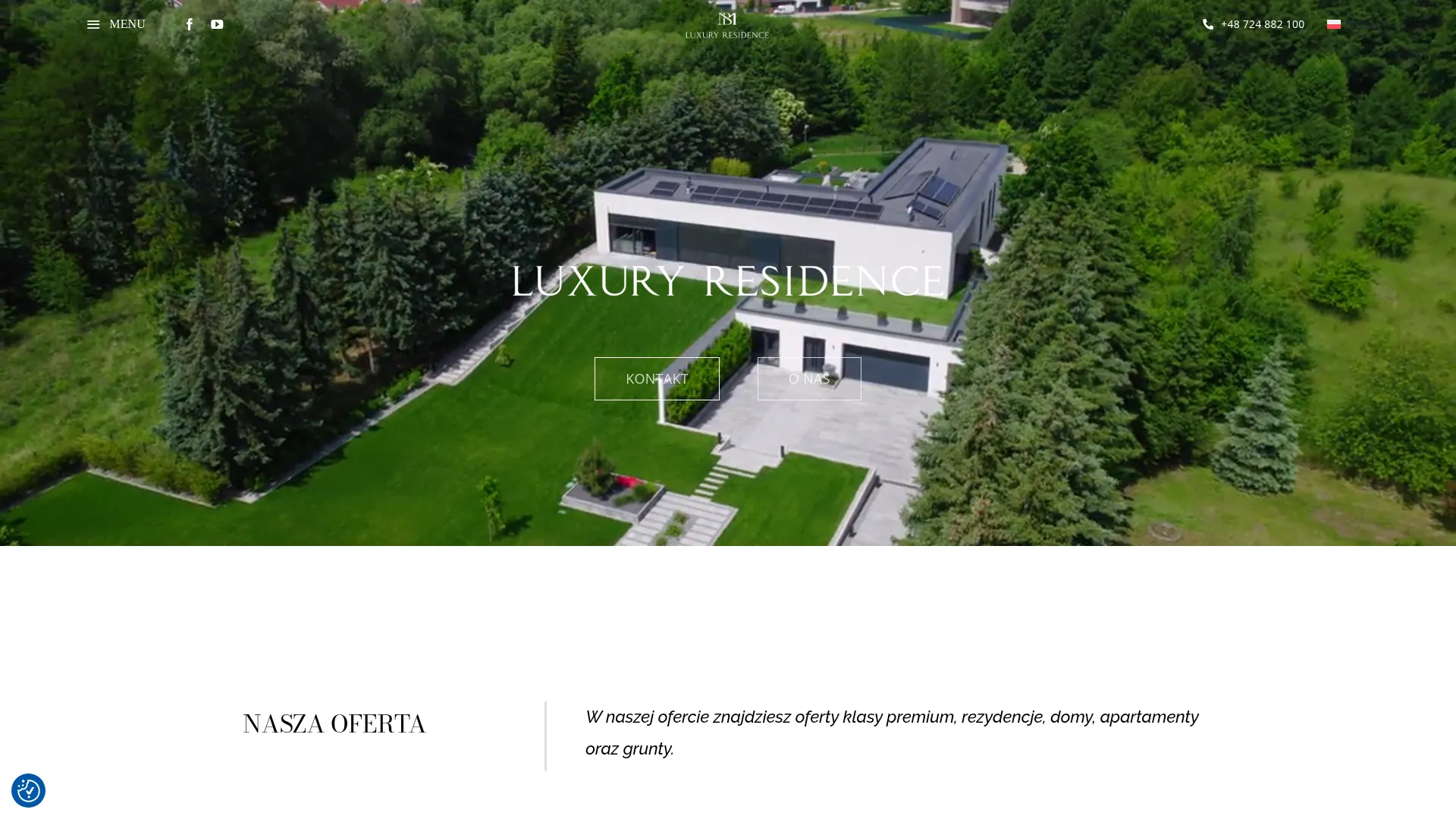 Zrzut ekranu strony Luxury Residence