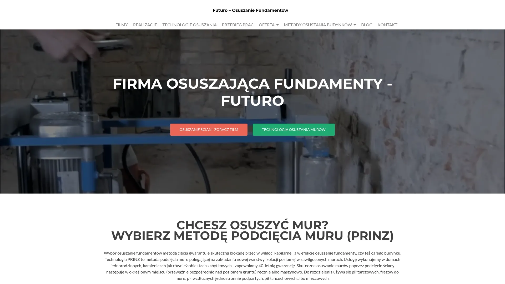 Zrzut ekranu strony Futuro Piotr Marek Świder