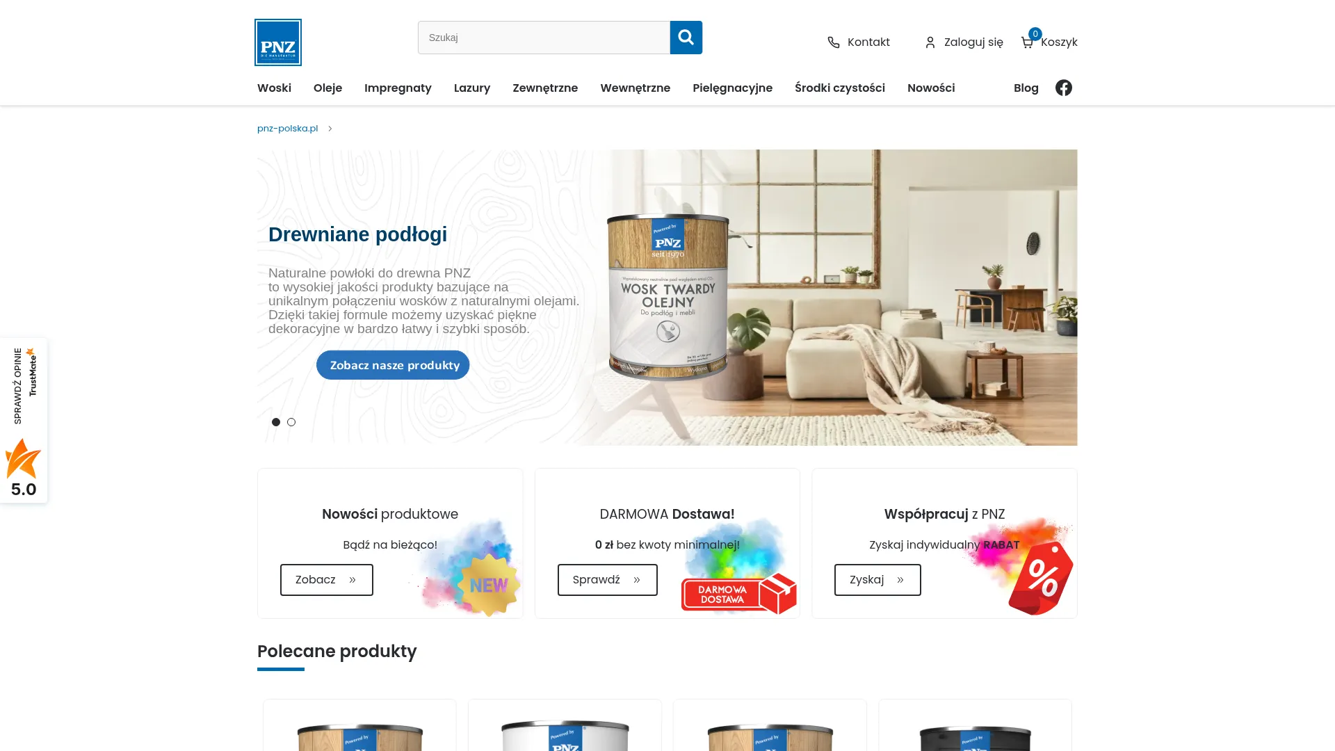 Zrzut ekranu strony RAB-DOM