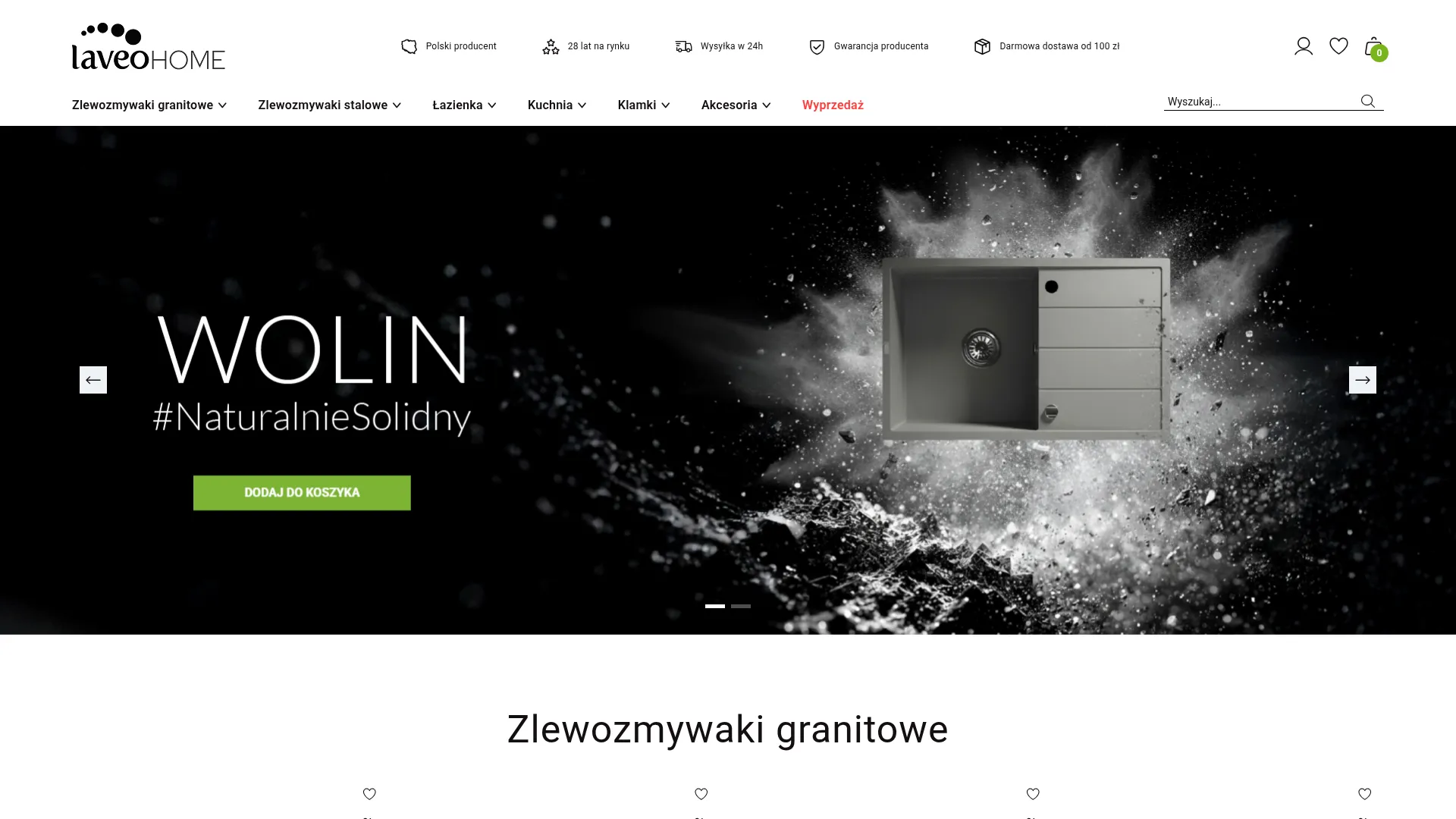 Zrzut ekranu strony Kuchinox Sp. z o.o.