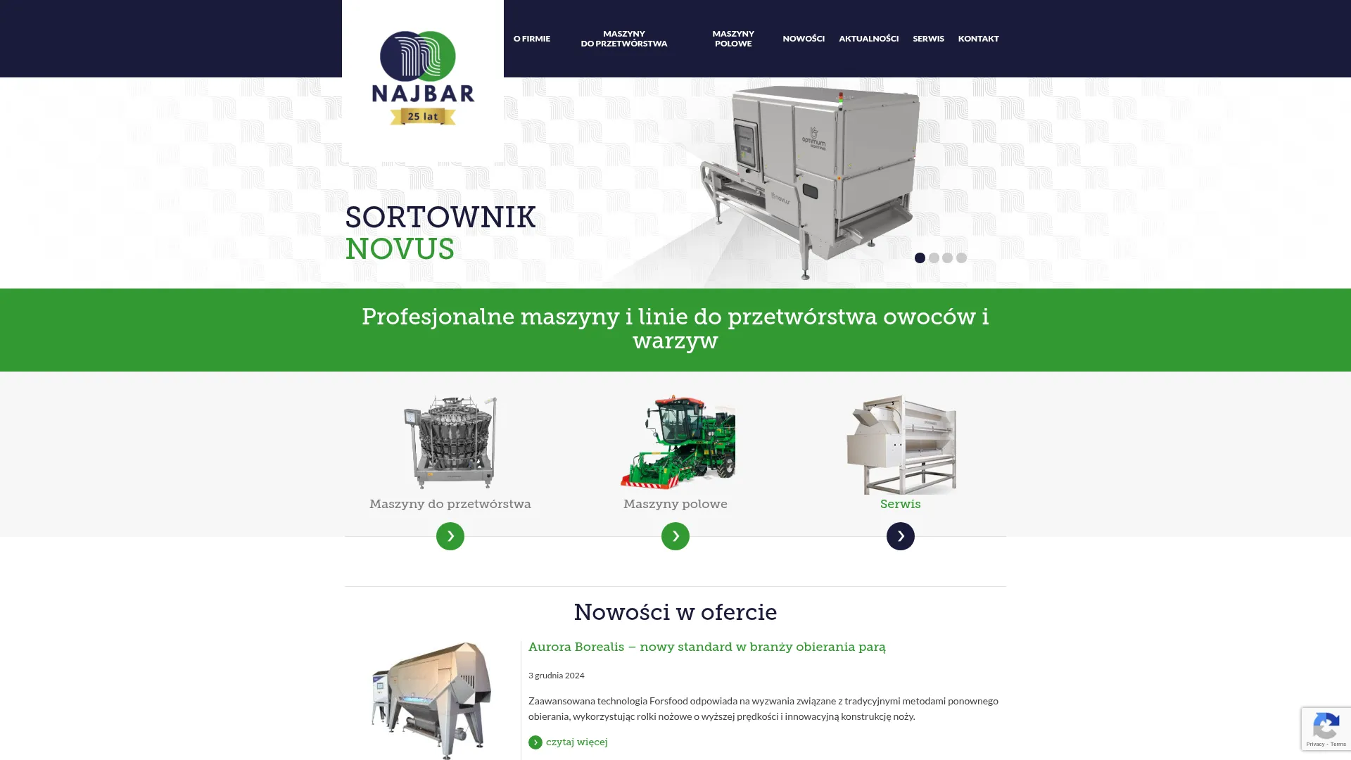 Zrzut ekranu strony F.H. Najbar