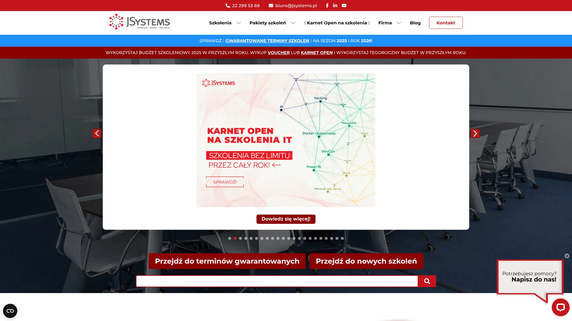 Zrzut ekranu strony JSytems Sp. z o. o.