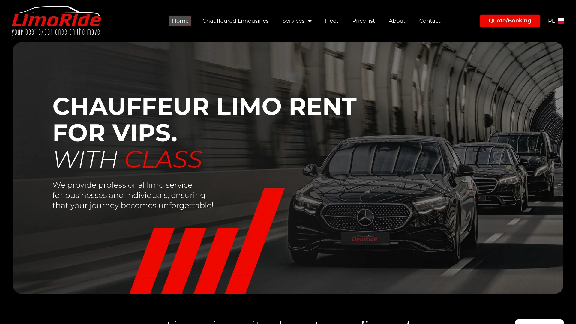 Zrzut ekranu strony LIMORIDE