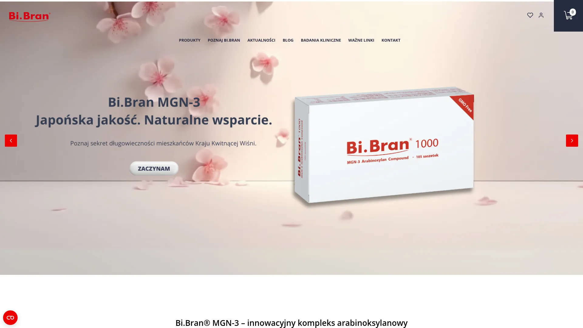 Zrzut ekranu strony BG Trading Sp. z o.o.